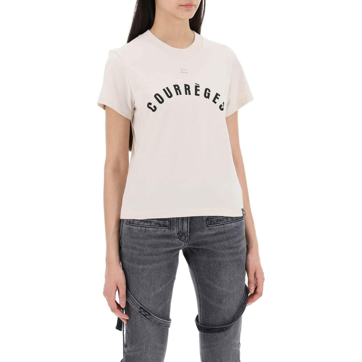 Lime Stone Ac Straight T-Shirt With Print COURREGES JOHN JULIA.