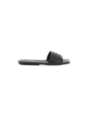 Black Nappa Leather Ac Slides COURREGES JOHN JULIA.