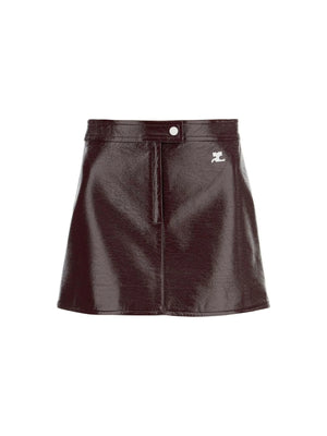 COURRÈGES-Re-Edition Vinyl Mini Skirt-JOHN JULIA