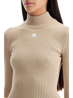 Funnel-neck Ribbed Sweater Courrèges