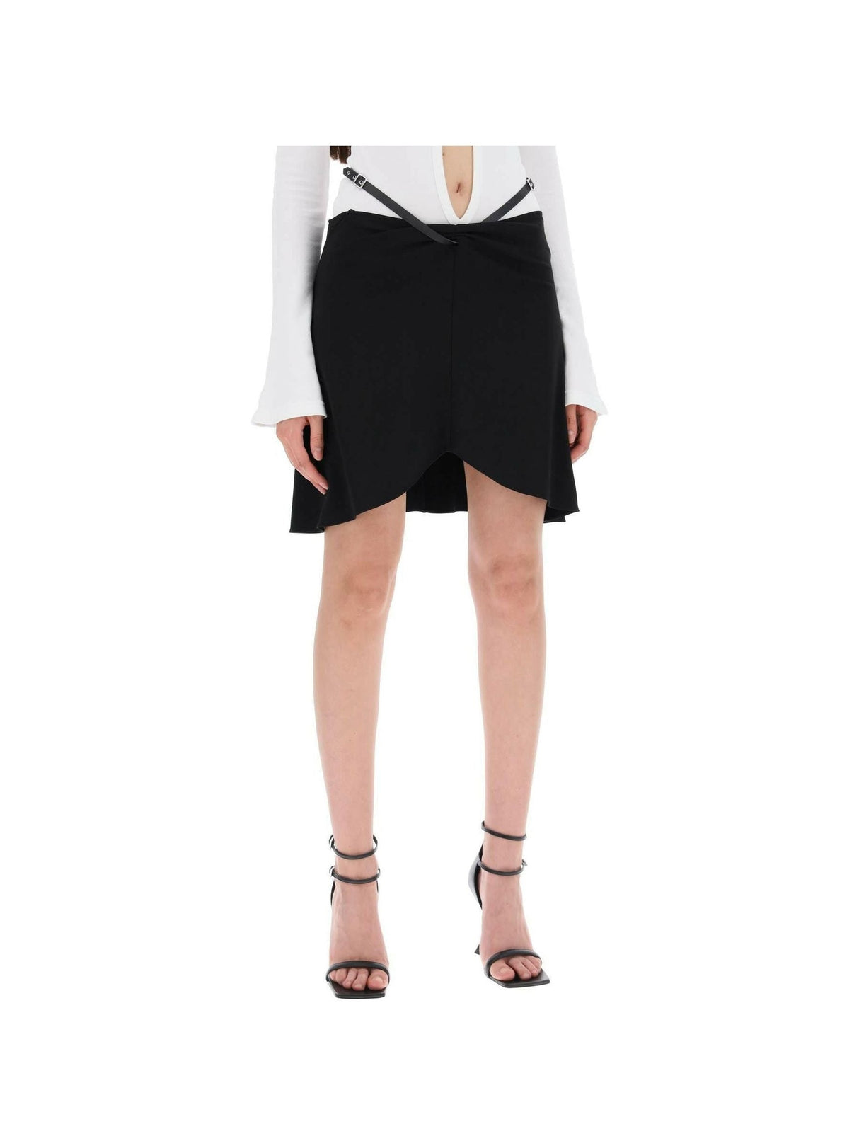 Slash Ellipse Crepe Jersey Mini Skirt COURREGES JOHN JULIA.