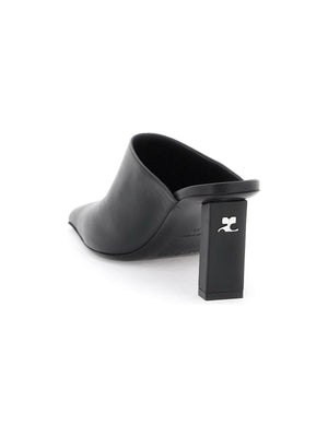 COURRÈGES-Sleek Leather Mules-JOHN JULIA