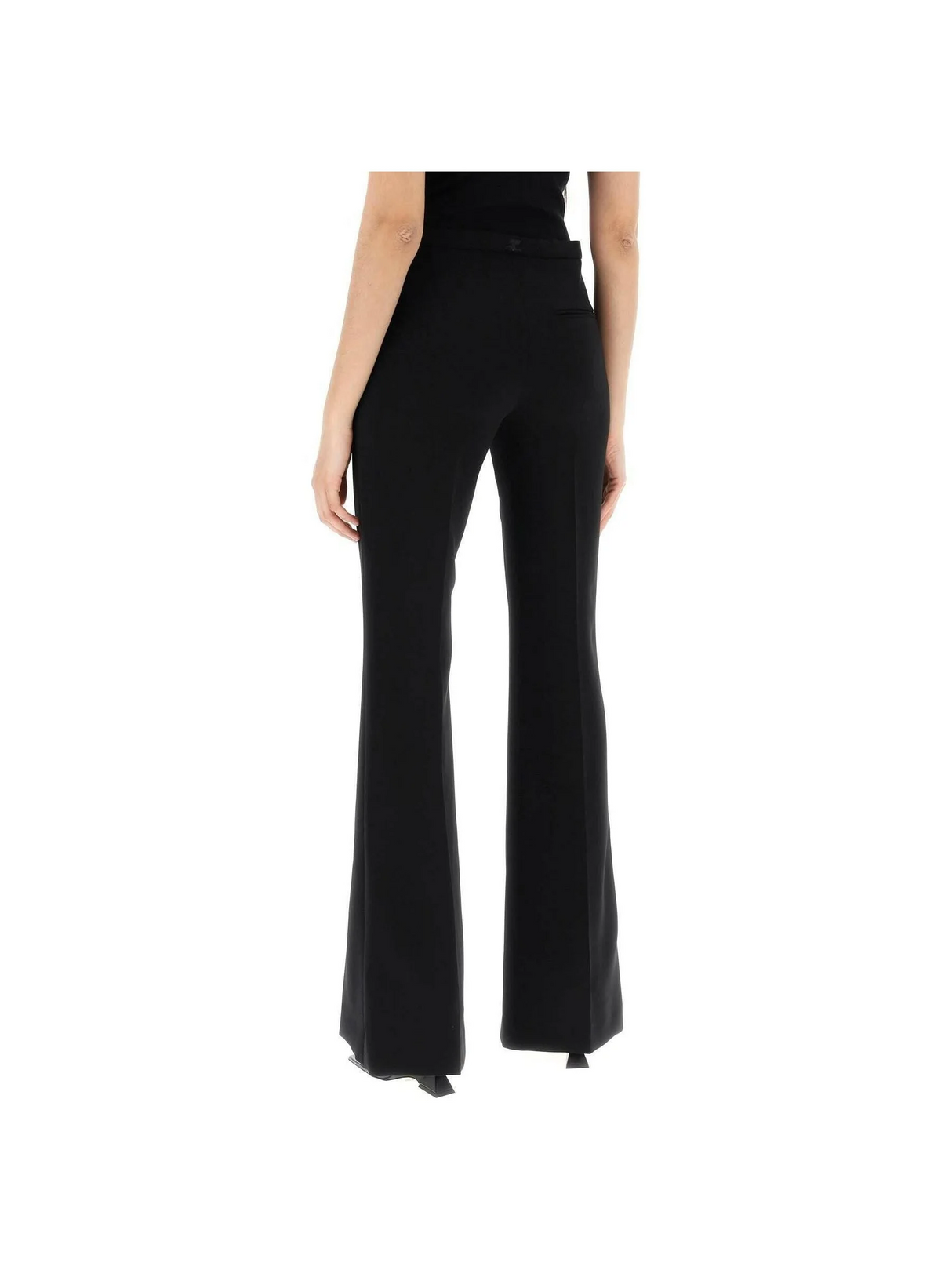 Black Tailored Bootcut Pants In Technical Jersey COURREGES JOHN JULIA.