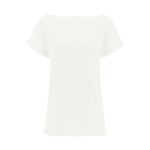 White Heritage Twisted Body Cotton T-Shirt COURREGES JOHN JULIA.