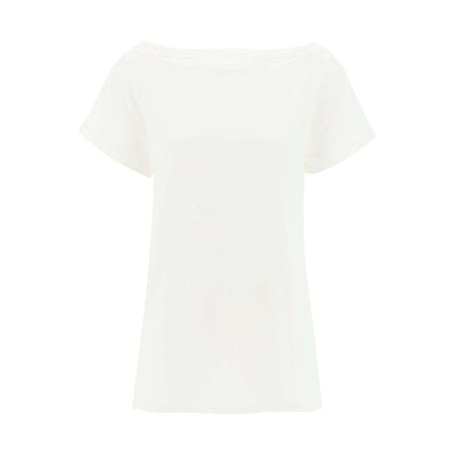 White Heritage Twisted Body Cotton T-Shirt COURREGES JOHN JULIA.