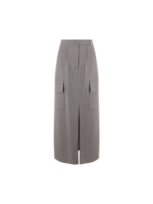 CRIDA-Wool Cargo Skirt-JOHN JULIA