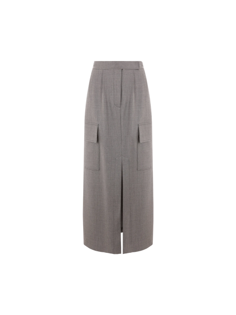 CRIDA-Wool Cargo Skirt-JOHN JULIA