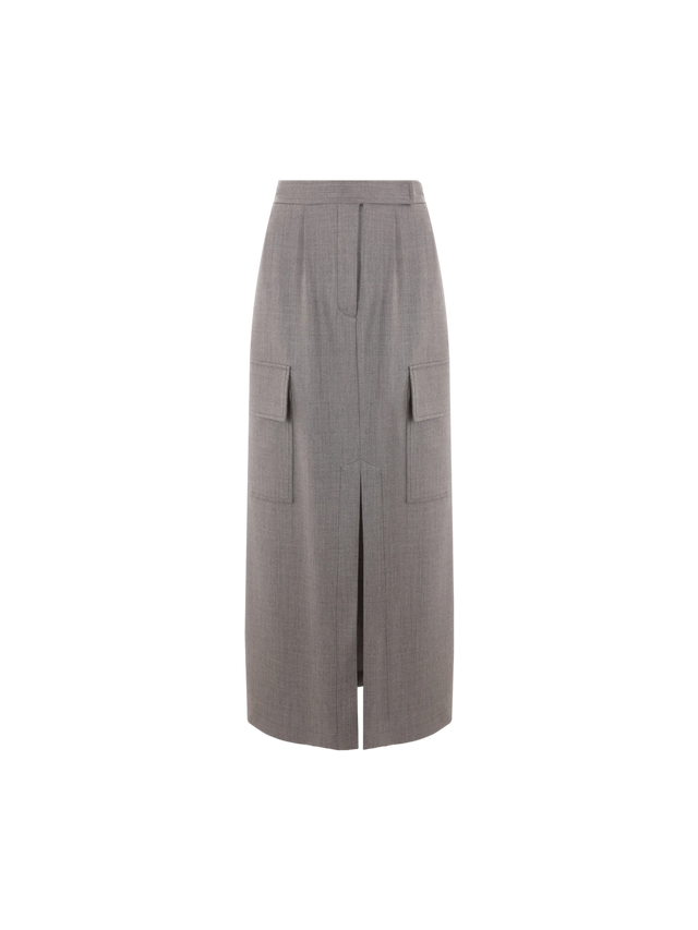 CRIDA-Wool Cargo Skirt-JOHN JULIA