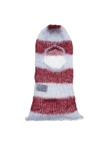 Striped Mohair Balaclava Helmet