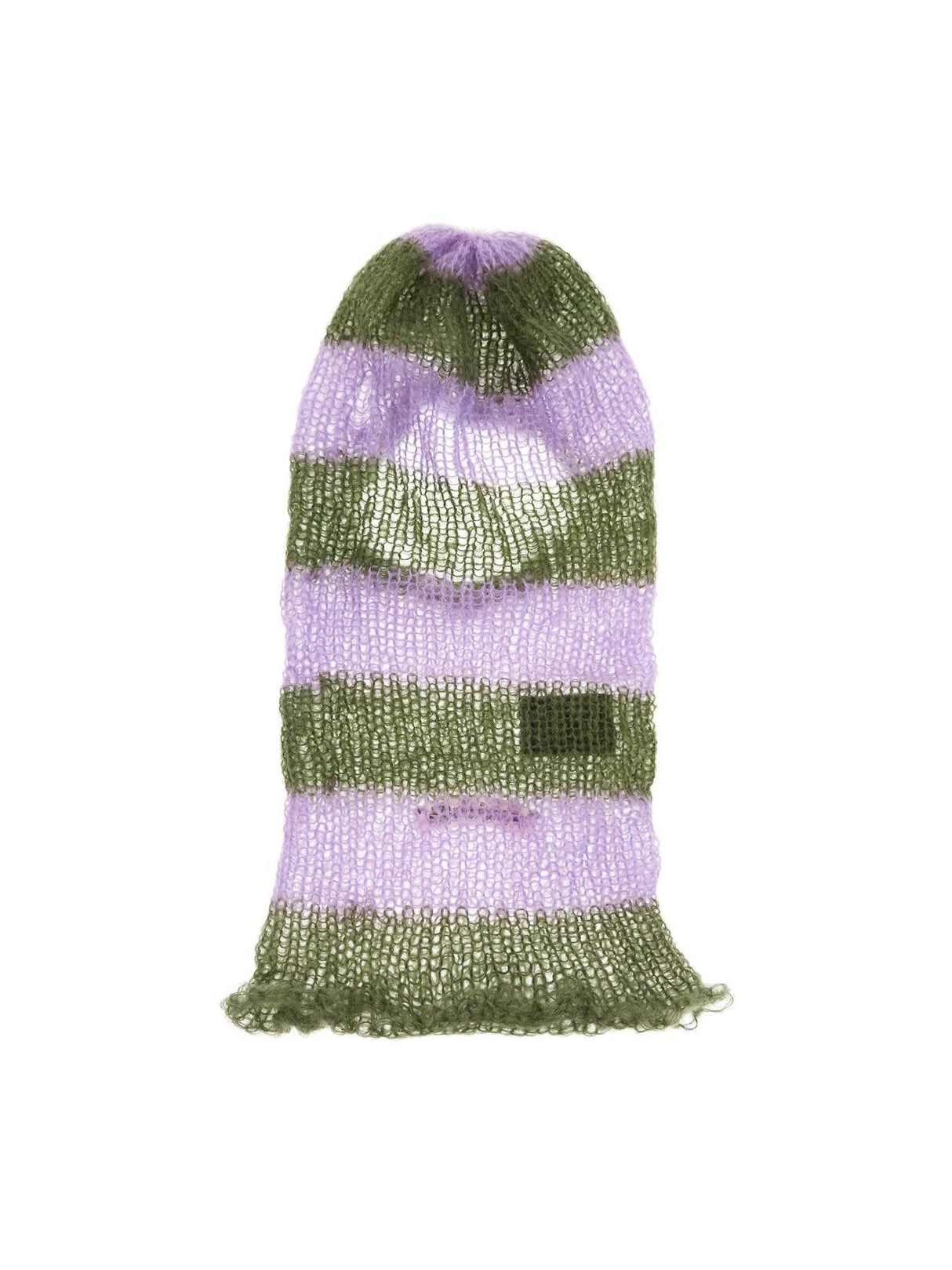 Striped Mohair Balaclava Helmet