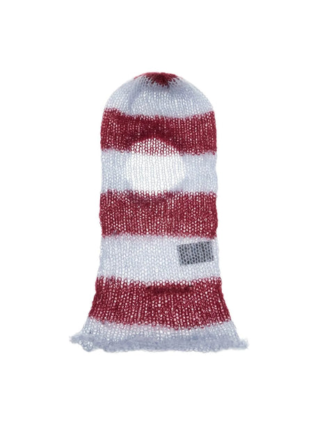 Striped Mohair Balaclava Helmet