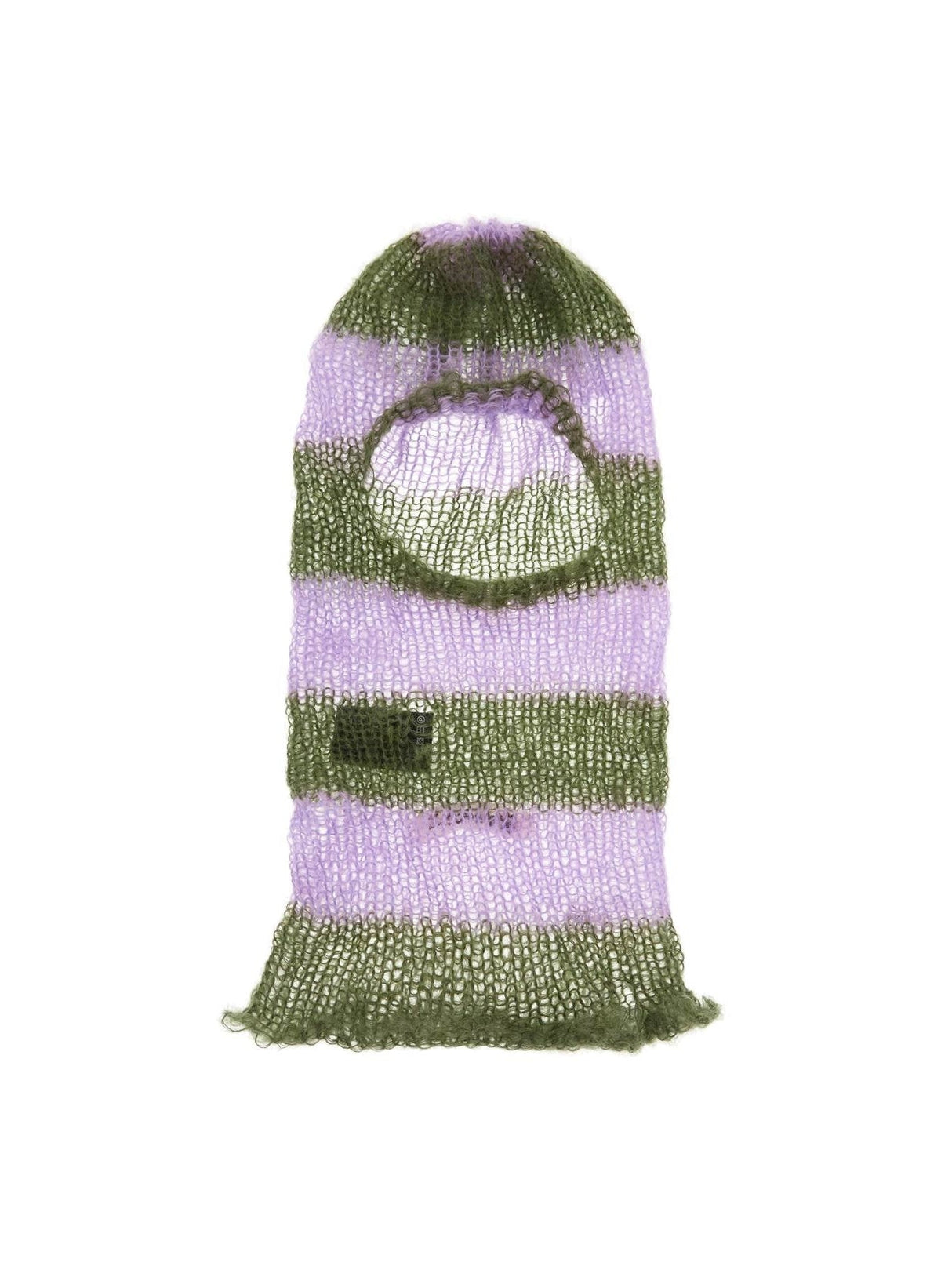 Striped Mohair Balaclava Helmet