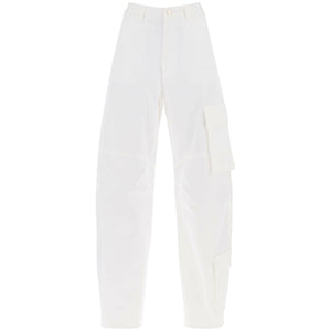 White Cotton Drill Cargo Pants DARKPARK JOHN JULIA.