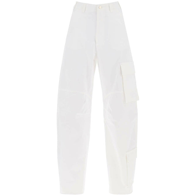 White Cotton Drill Cargo Pants DARKPARK JOHN JULIA.