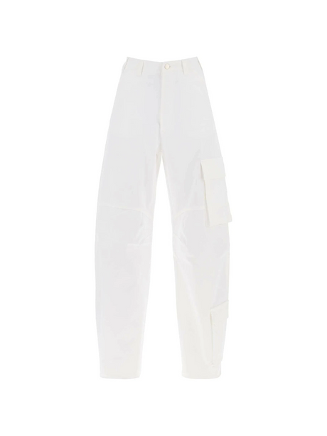 White Cotton Drill Cargo Pants DARKPARK JOHN JULIA.