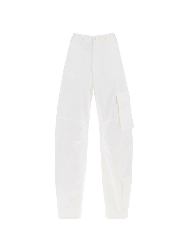 White Cotton Drill Cargo Pants DARKPARK JOHN JULIA.