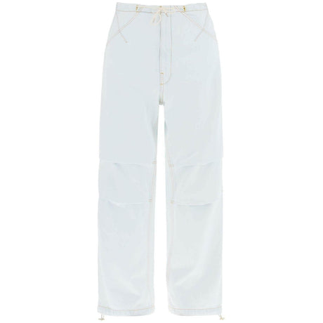 Daisy Ice Blue Denim Pants with Drawstring Hem DARKPARK JOHN JULIA.