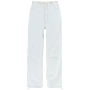 Daisy Ice Blue Denim Pants with Drawstring Hem DARKPARK JOHN JULIA.