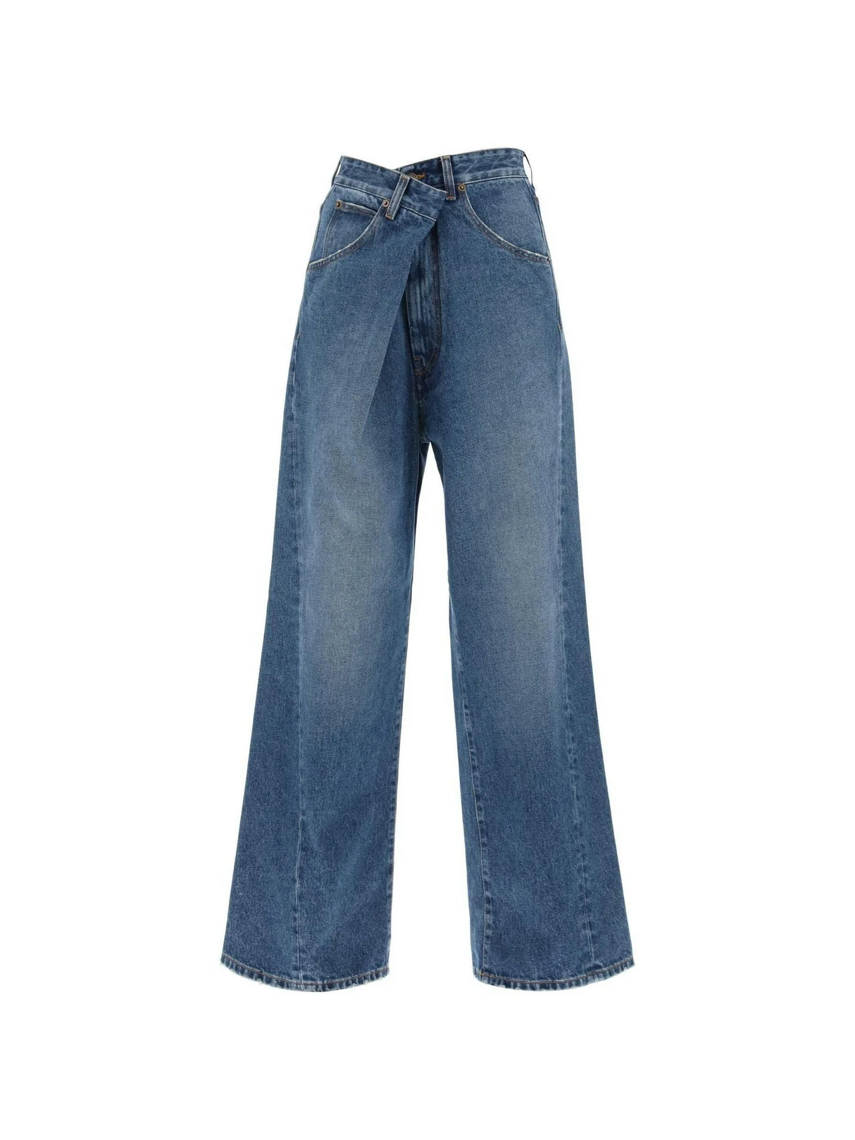 Ines' Baggy Jeans With Folded Waistband DARKPARK JOHN JULIA.