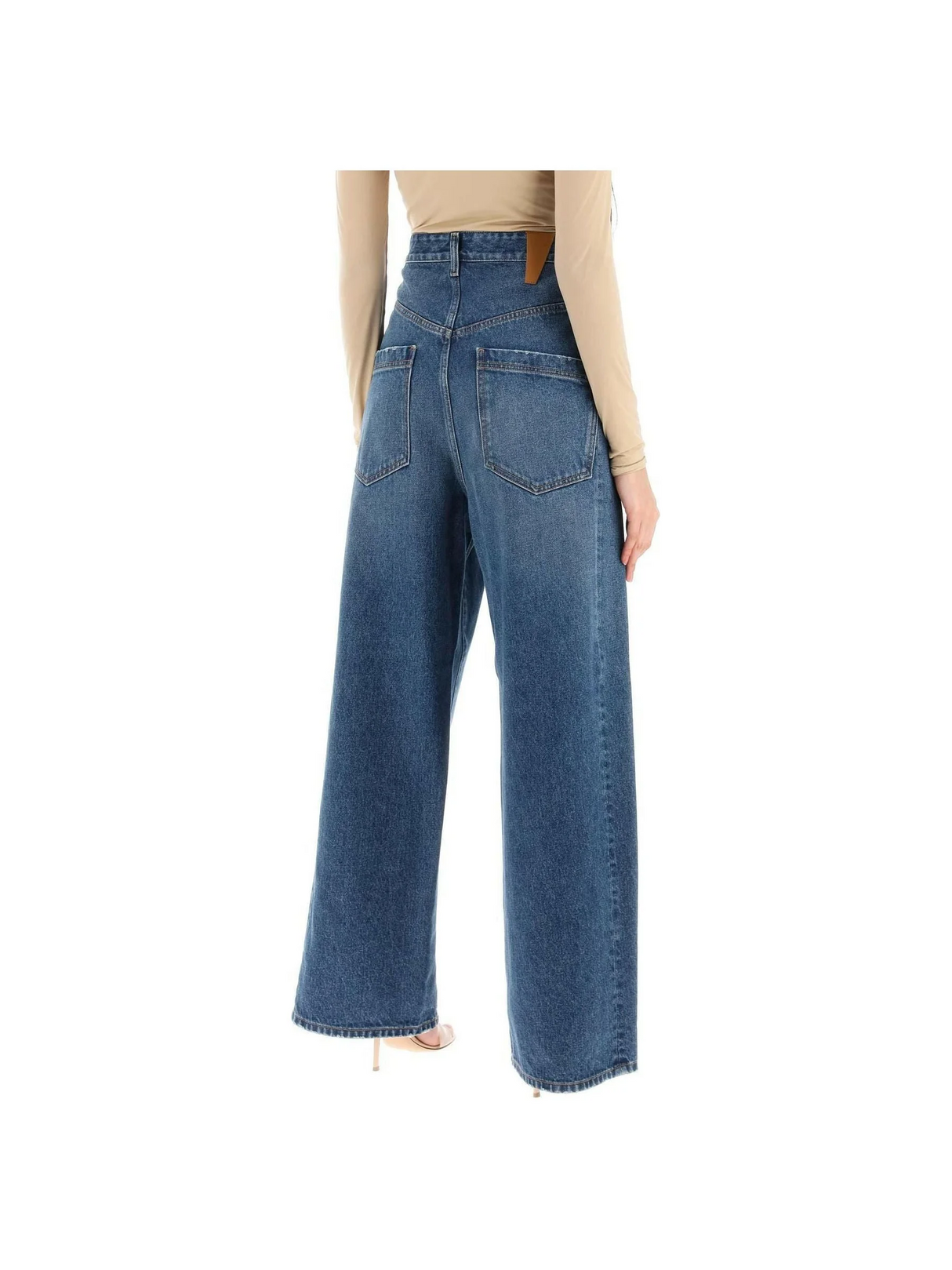 Ines' Baggy Jeans With Folded Waistband DARKPARK JOHN JULIA.