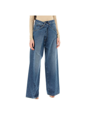 Ines' Baggy Jeans With Folded Waistband DARKPARK JOHN JULIA.