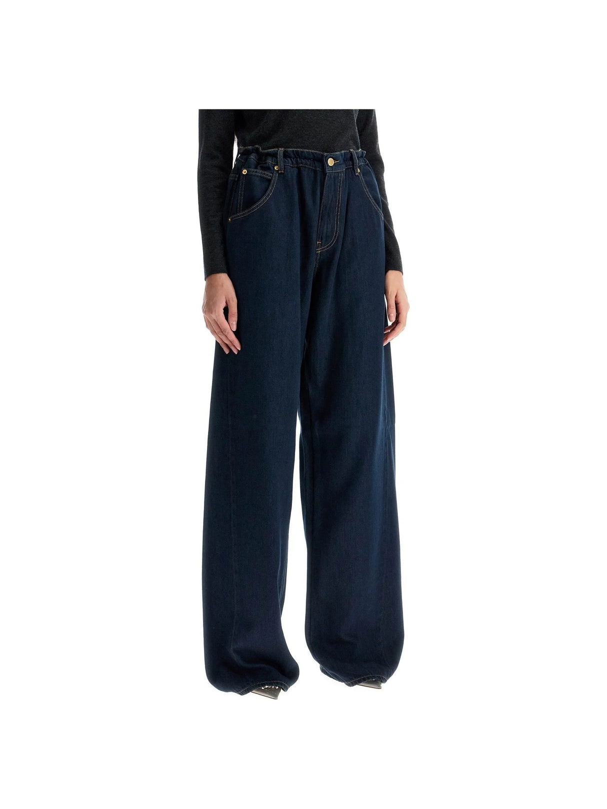 DARKPARK-Iris Jeans With Baggy Waistband-JOHN JULIA