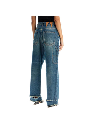 Loose Fit Carpenter Jeans Distressed Finish