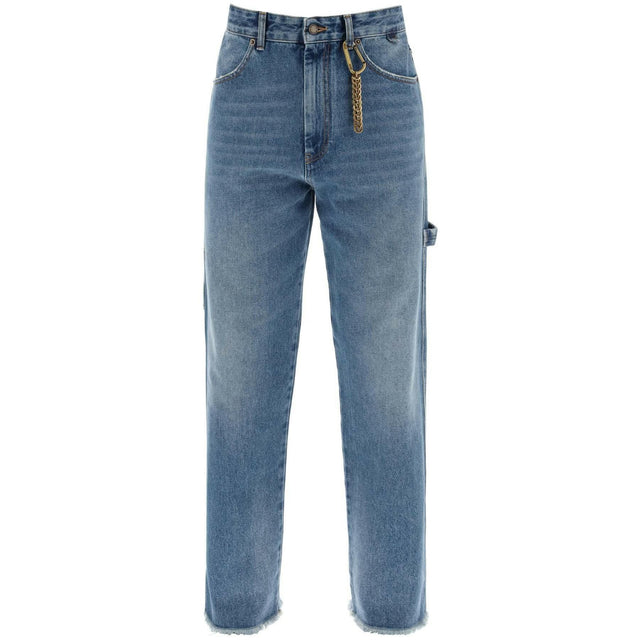 Medium Blue John Relaxed Fit Worker Denim Jeans DARKPARK JOHN JULIA.