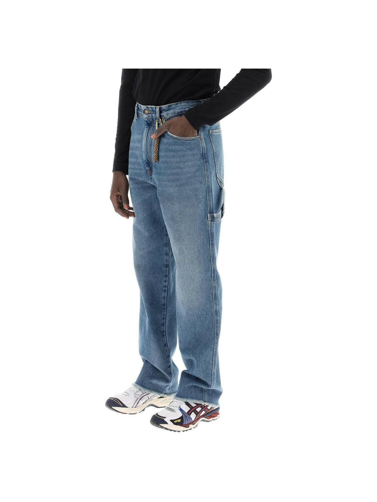 Medium Blue John Relaxed Fit Worker Denim Jeans DARKPARK JOHN JULIA.