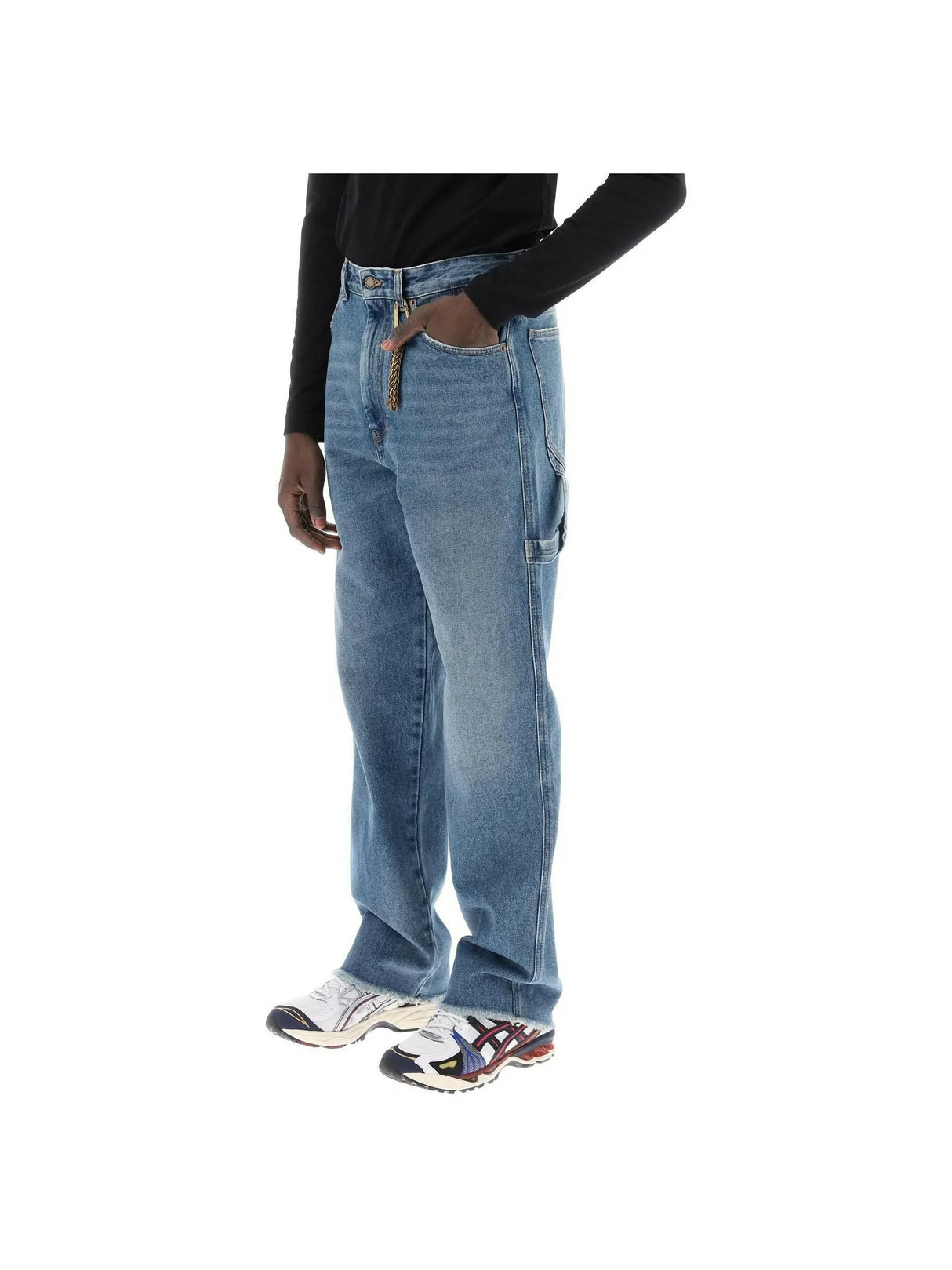 Medium Blue John Relaxed Fit Worker Denim Jeans DARKPARK JOHN JULIA.