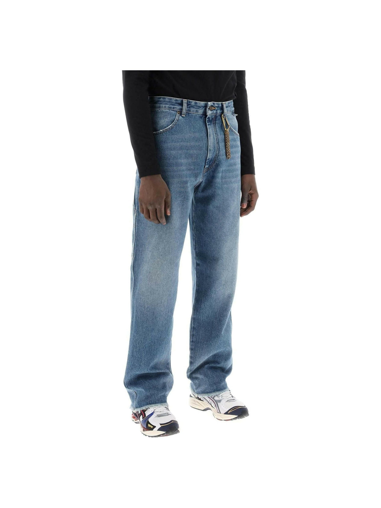 Medium Blue John Relaxed Fit Worker Denim Jeans DARKPARK JOHN JULIA.