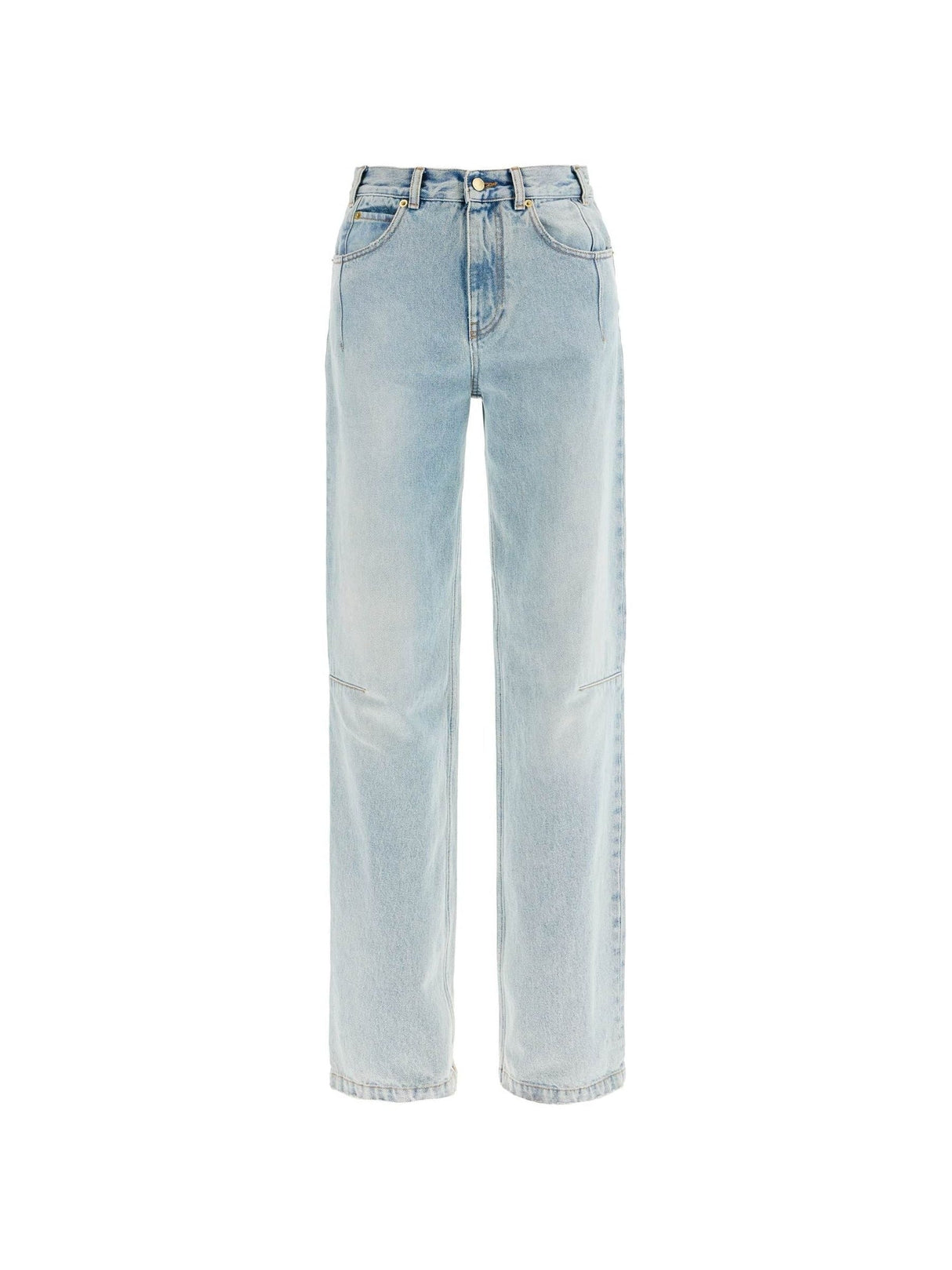 Straight Leg Cotton Denim Jeans