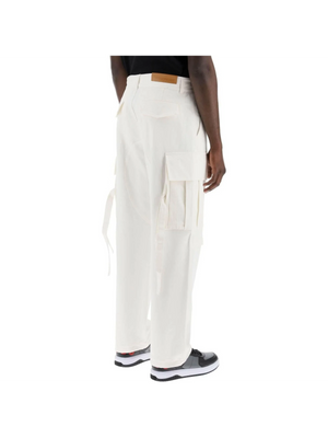 White Workwear Cotton Cargo Pants DARKPARK JOHN JULIA.