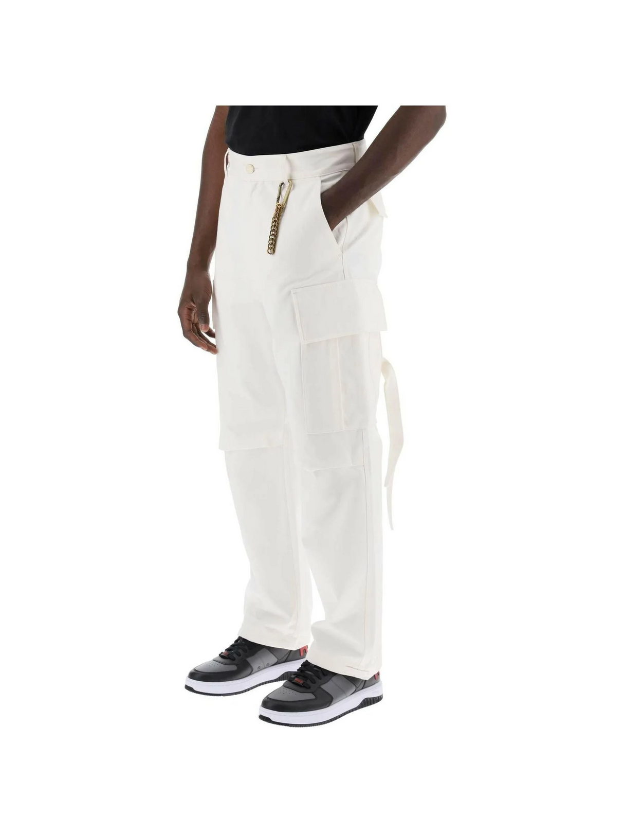 White Workwear Cotton Cargo Pants DARKPARK JOHN JULIA.