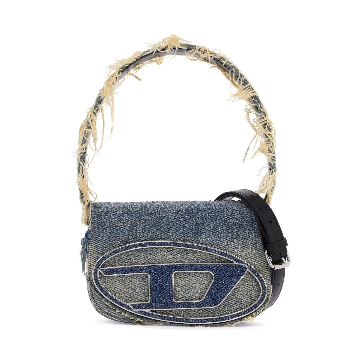 1DR Denim Crystal Shoulder Bag