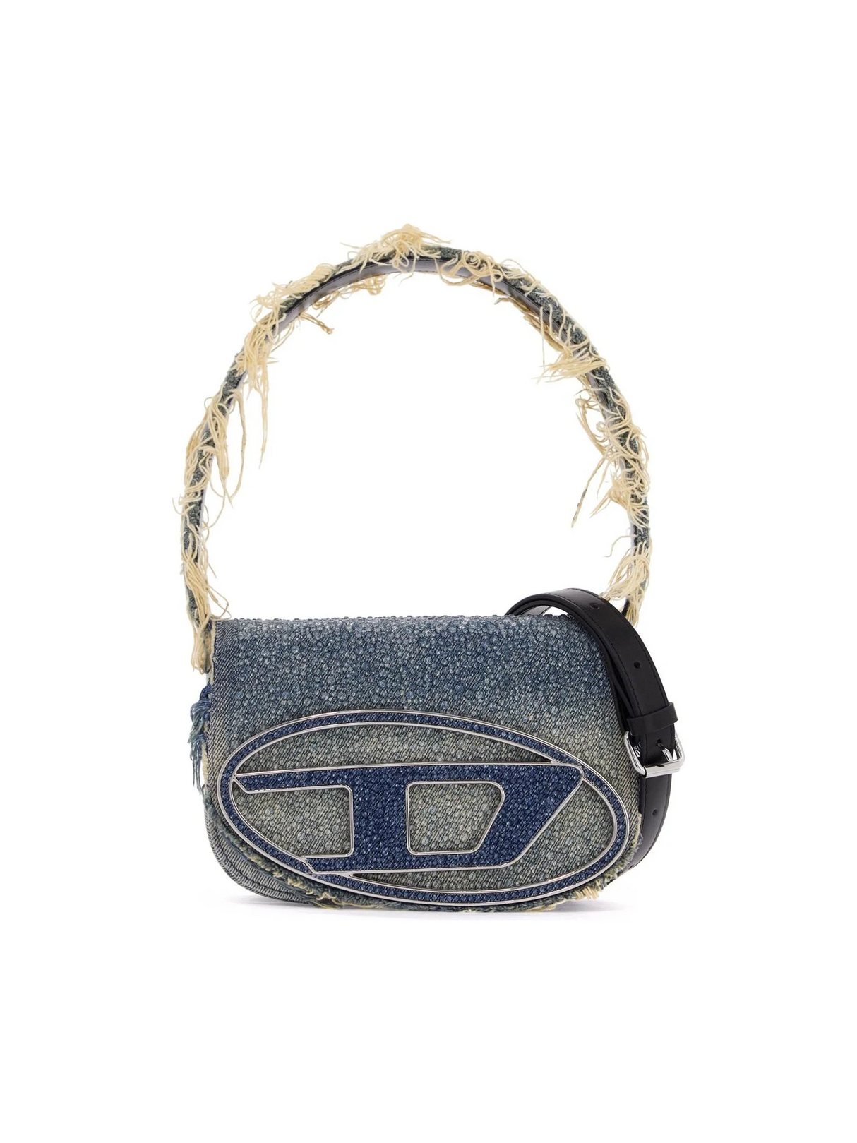 1DR Denim Crystal Shoulder Bag - OS - Women > Bags > Crossbody and Shoulder bags