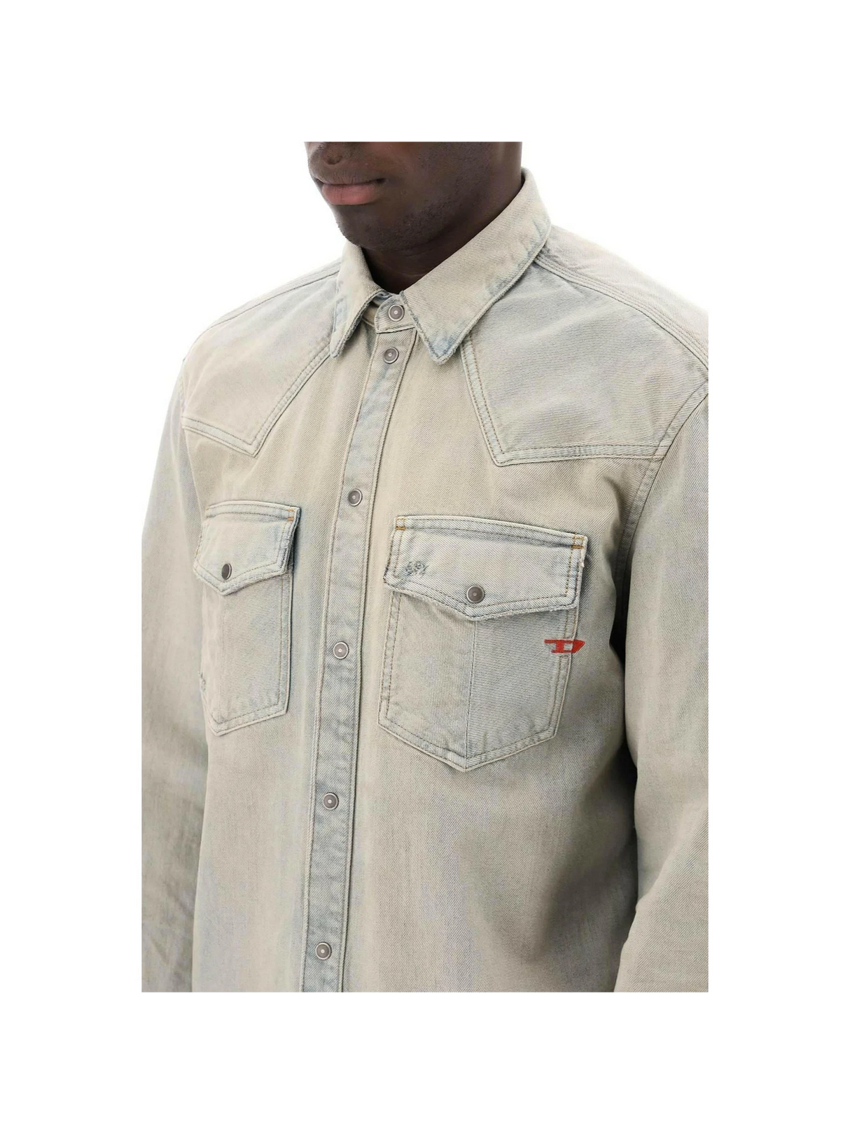 D-Ocean Cotton Overshirt-Diesel-JOHN JULIA