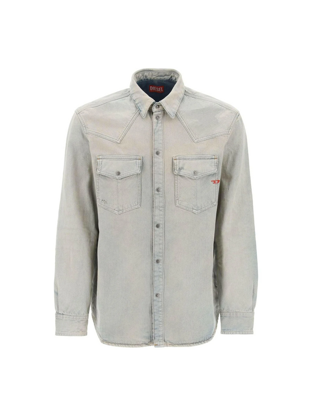 D-Ocean Cotton Overshirt-Diesel-JOHN JULIA