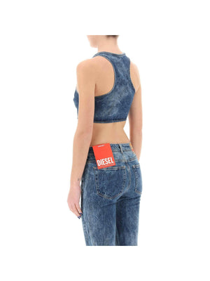 DIESEL-Denim Crop Top-JOHN JULIA