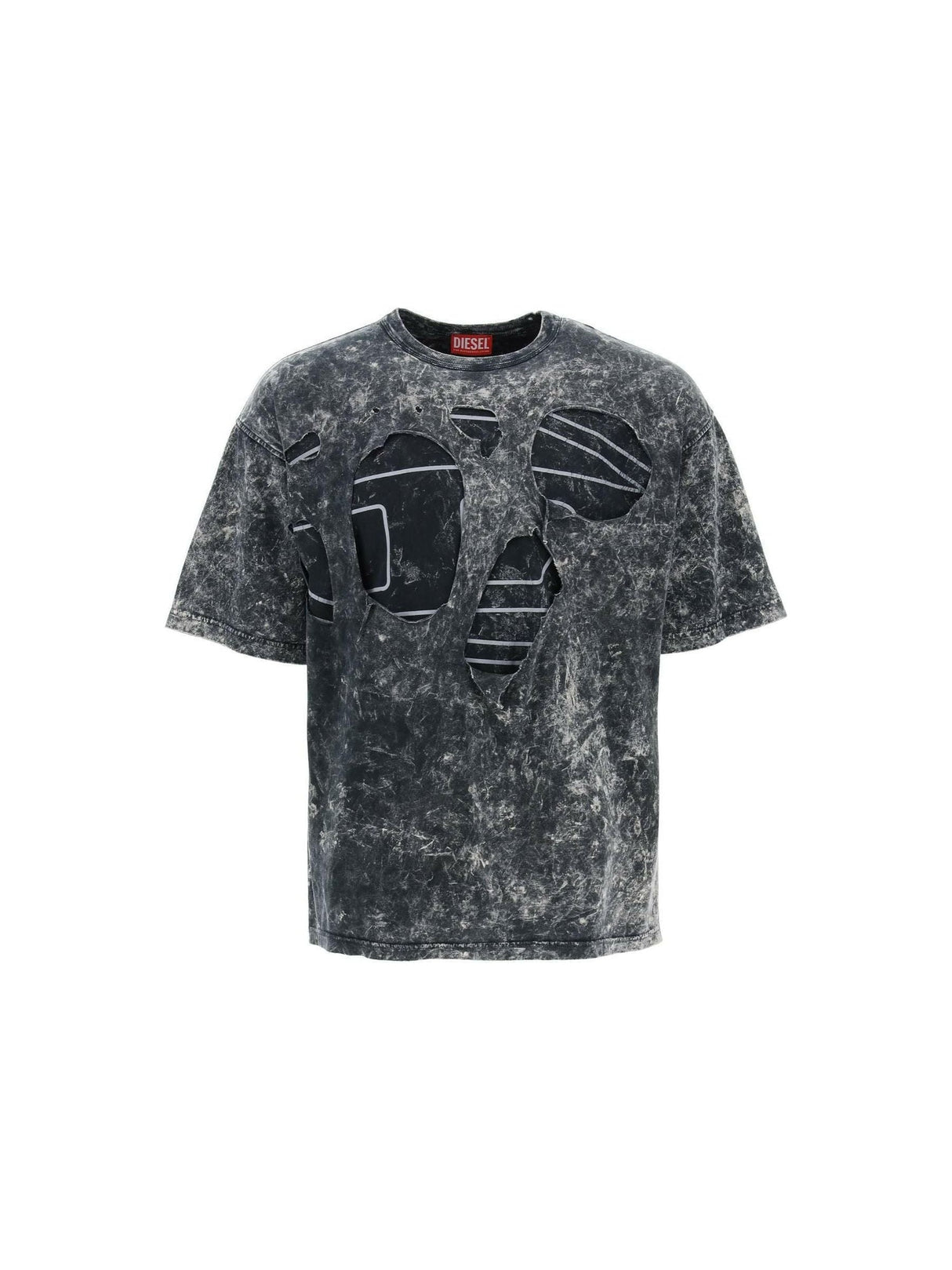 Destroyed Double-Layered Cotton T-Shirt DIESEL JOHN JULIA.