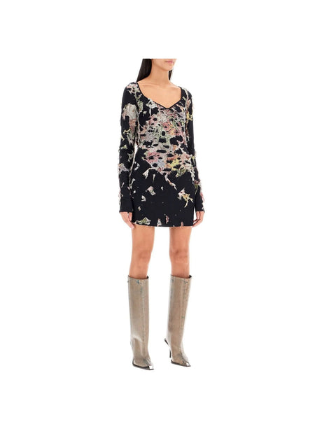 Destroyed Floral D-Floci Dress-Diesel-JOHN JULIA