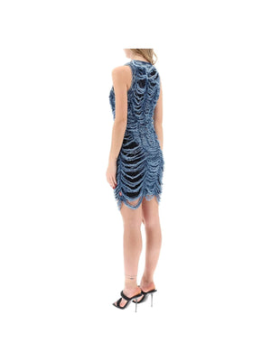 Destroyed Knit Mini Dress - Women > Clothing > Dresses > Mini