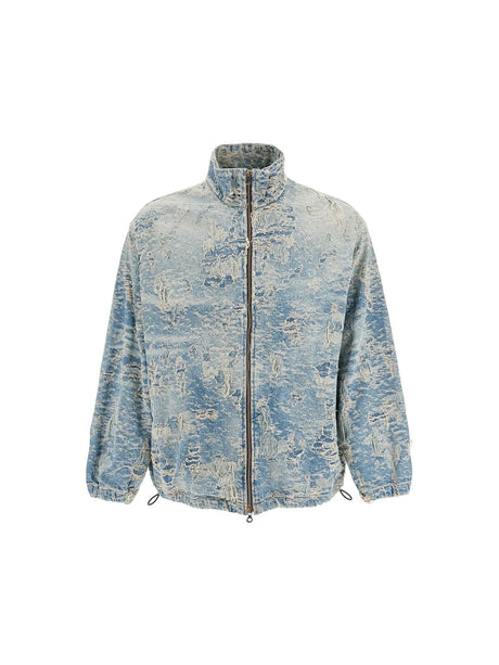 Distressed Jacquard Denim Jacket-Diesel-JOHN JULIA