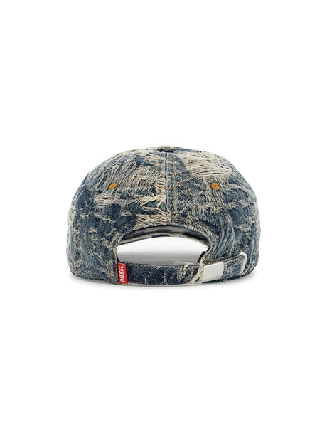 Frayed Denim Baseball Cap-Diesel-JOHN JULIA