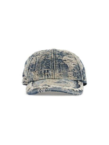 Frayed Denim Baseball Cap-Diesel-JOHN JULIA