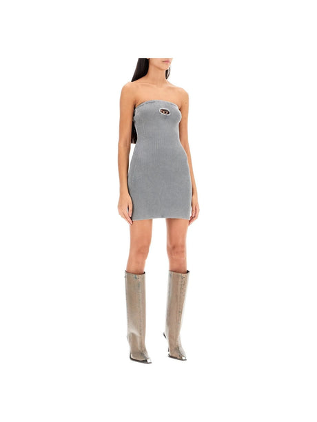 Ribbed Strapless Mini Dress-Diesel-JOHN JULIA