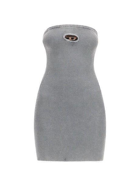 Ribbed Strapless Mini Dress-Diesel-JOHN JULIA