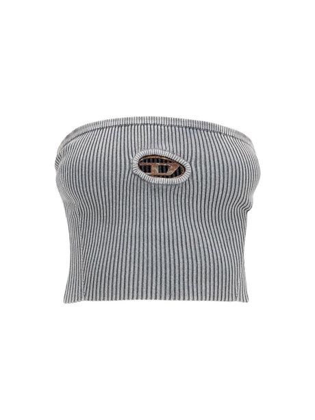 Ribbed Strapless Knit Top-Diesel-JOHN JULIA