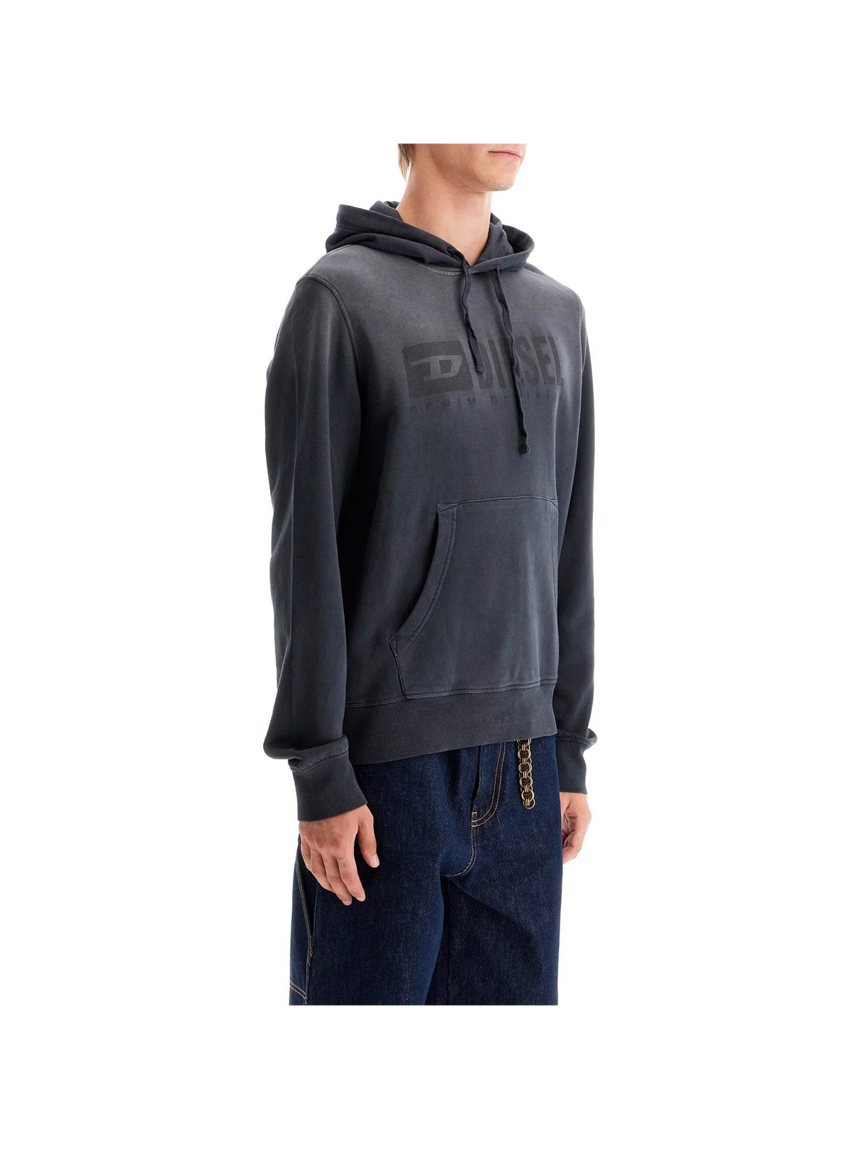 DIESEL-S-Ginn-Hood-K44 Organic Cotton Hoodie -JOHN JULIA.