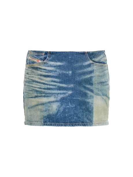 Stonewashed Denim Mini Skirt-Diesel-JOHN JULIA